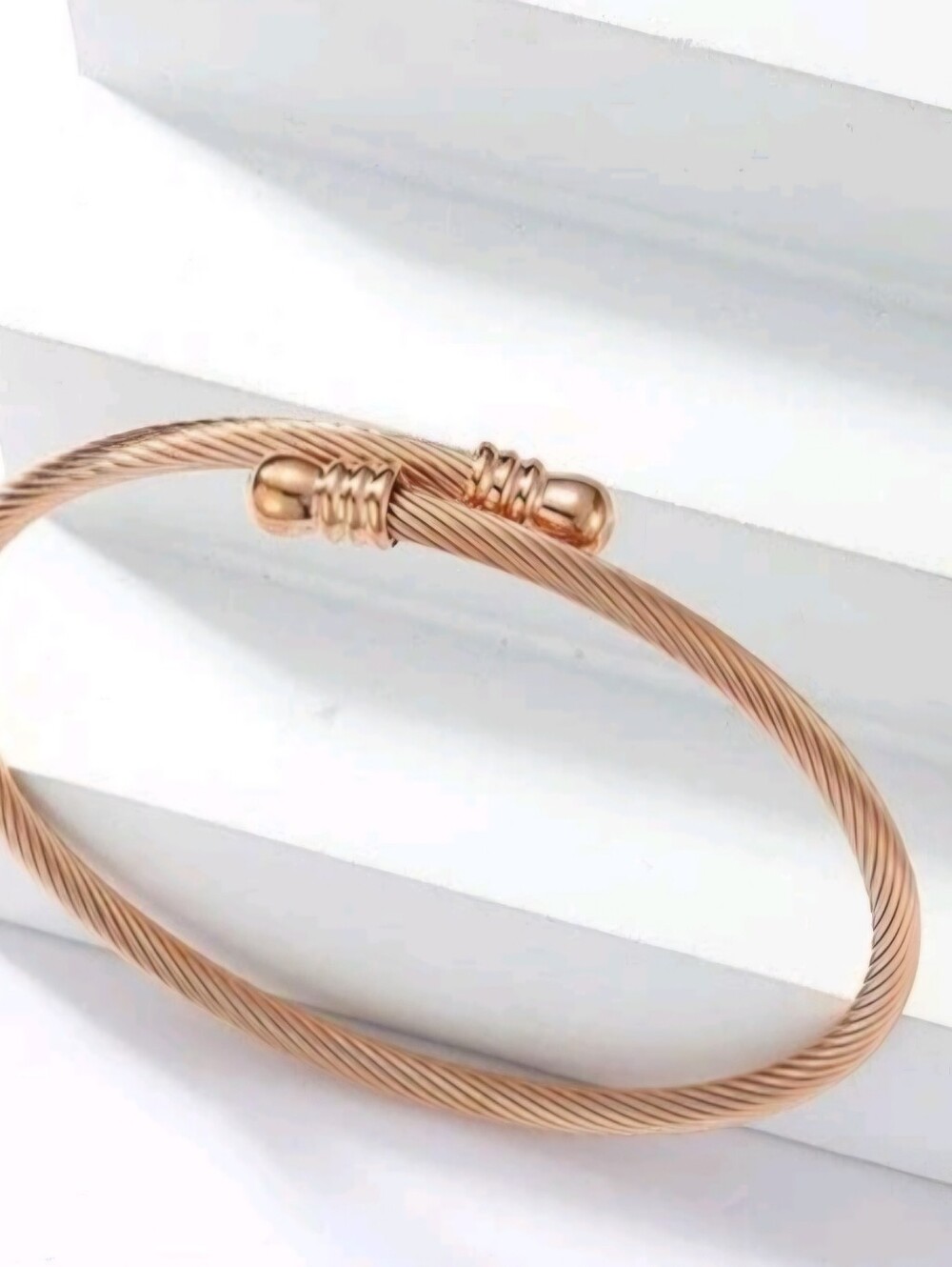 NEW Wrap Rose Gold Toned Stainless Steel Bracelet
